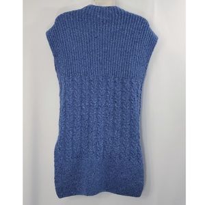 Massimo Dutti Blue Sleeveless Sweater Size Small Italian Yarn
